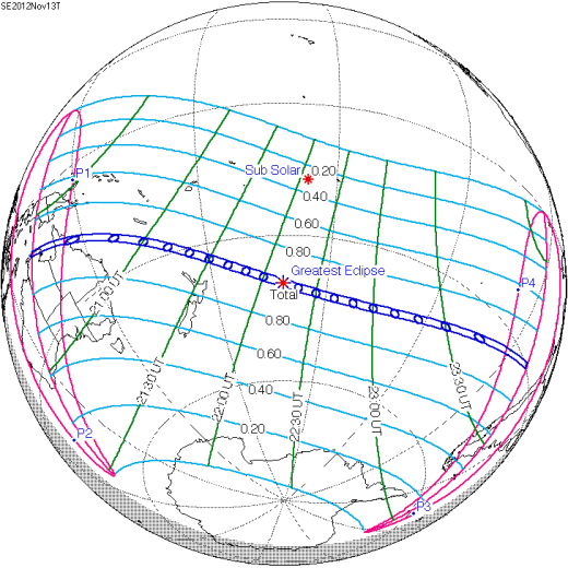 Mapa zaćmieniaMap of the eclipse event